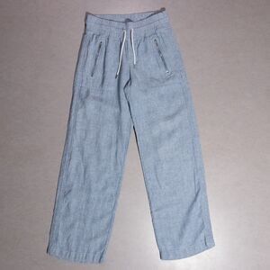 Athleta Cabo Linen Wide Leg Lightweight Blue Pants Womens 2 Boho Beach Luxury